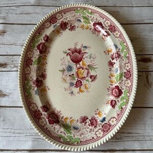 Rare Vintage Johnson Bros England Large Tray Floral Print